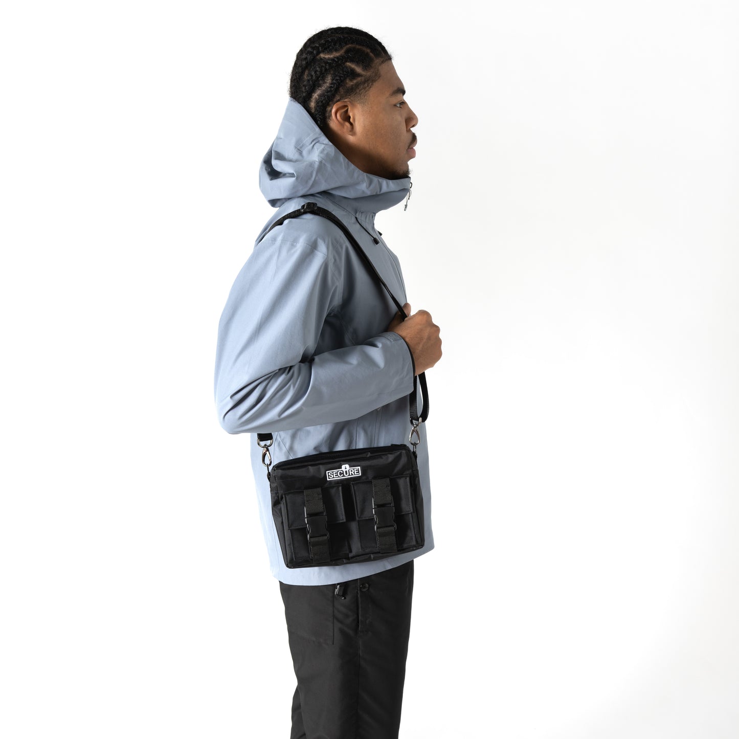 White Logo Messenger Bag