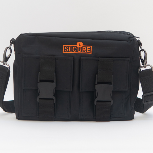 Orange Logo Messenger Bag