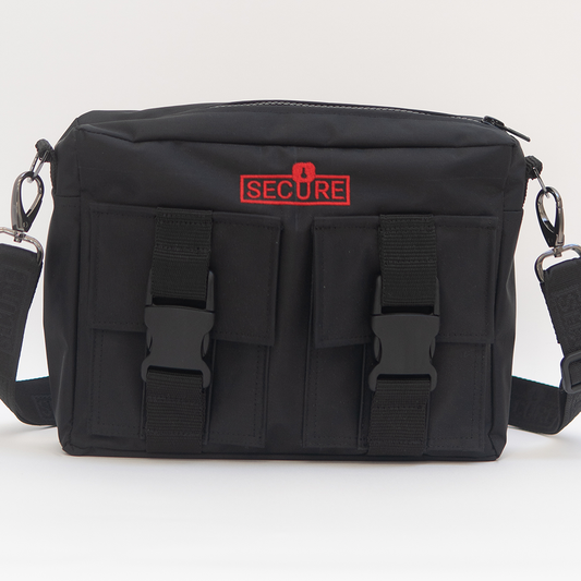 Red Logo Messenger Bag