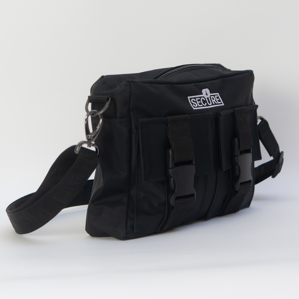 White Logo Messenger Bag